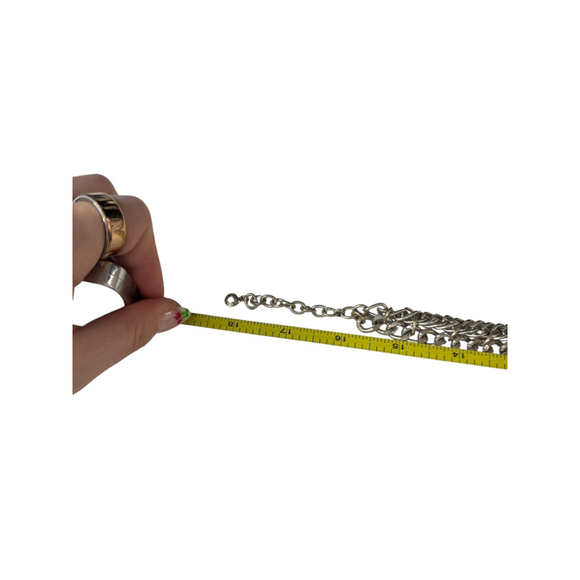 Women's Baublebar One Size Silver Clear Rhinestone Statement Necklace - Picture 4 of 4